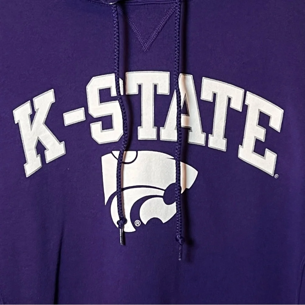 K-State Wildcats Hoodie Adult L Purple Unisex Russell Sweatshirt - Kansas City